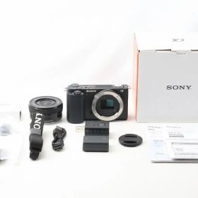 ソニー Sony VLOGCAM ZV-E10L パワーズームレンズキット ブラック 僅か454ショット 付属品完備 元箱◇50191