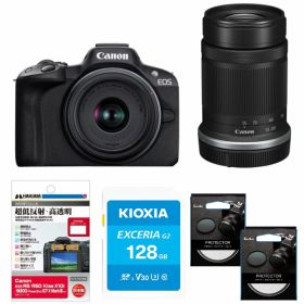 [新品]【お買い得セット】Canon キヤノン EOS R50 ダブルズームキット ブラック（キャンペーン対象商品）※初心者におすすめ!!※