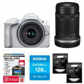[新品]【お買い得セット】Canon キヤノン EOS R50 ダブルズームキット ホワイト（キャンペーン対象商品）※初心者におすすめ!!※