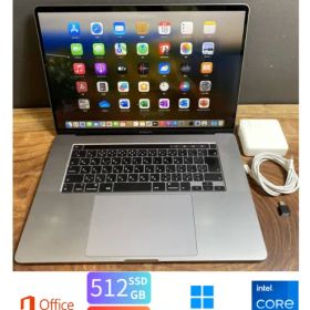 お買い得 美品］Apple MacBook Pro 16inch 2019/Core i7 2.6GHz/メモリ16GB/SSD512GB/Windows11/Office 2024/Ri485