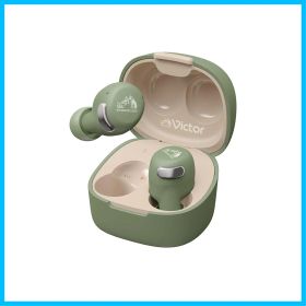 【在庫処分】HA-A30T2-G ワイヤレスイヤホン Bluetooth Ver.5.3 Victor ノイズキャンセリング アプリ対応 マルチポイント 合計27時間再生 マイク付き JVCケンウッド 小型 軽量 外音取り込み 防水 グリーン