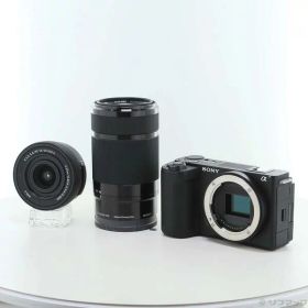 【中古】SONY(ソニー) VLOGCAM ZV-E10 II ダブルズームレンズキット ブラック ZV-E10M2X B 【198-ud】