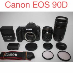 美品 一眼レフカメラ Canon EOS 90D標準&望遠ダブルレンズセット