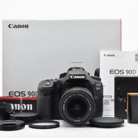 【シャッターユニット交換済】 キヤノン Canon EOS 90D ボディ EF-S 18-55mm F3.5-5.6 IS STM レンズセット 元箱付き [良品] #2832080A