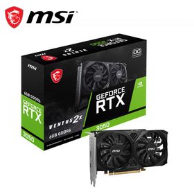 MSI｜エムエスアイ MSI GeForce RTX 3050 VENTUS 2X E 6G OC / PCI-Express 4.0 グラフィックボード（ブラック） 3050VENTUS2XE6GOC