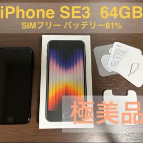 【極美品】iPhone SE(第3世代) 64GB バッテリー81％