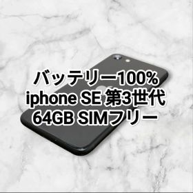 バッテリー100% iPhone SE 第3世代 64GB 707