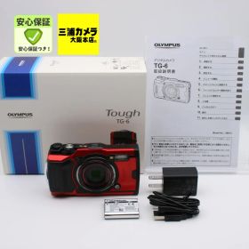【極上品】 OLYMPUS Tough TG-6 レッド 1200万画素CMOS F2.0 15m 防水 100kgf耐荷重 GPS 内蔵Wi-Fi デジタルカメラ #073VV0407