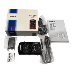 ■OLYMPUS Tough TG-5 コンパクトデジタルカメラ 防水 防塵 耐衝撃 バッテリー USBケーブル ストラップ 元箱 取扱説明書2407111,2,407,111