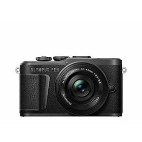 【中古】OLYMPUS ミラーレス一眼カメラ PEN E-PL10 14-42mm EZレンズキット ブラック(ミラーレス一眼)