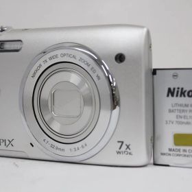 【美品 返品保証】 ニコン Nikon COOLPIX S3500 7x バッテリー付き コンパクトデジタルカメラ e8393