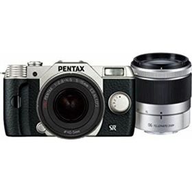 PENTAX デジタルミラーレス一眼 Q10 ダブルズームキット [標準ズーム 02 STANDARD ZOOM ・望遠ズーム 06 TELEPHOTO ZOOM] シルバー Q10 WZOOMKIT(ミラーレス一眼)