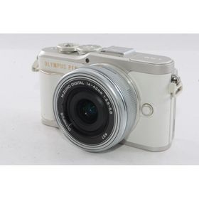 【中古】【外観並級】OLYMPUS ミラーレス一眼カメラ PEN E-PL10 14-42mm EZレンズキット ホワイト