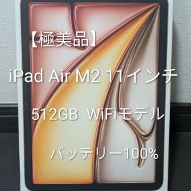 【極美品】11インチ iPad Air M2 Wi-Fi 512GB スターライト 2024年モデル バッテリー100%