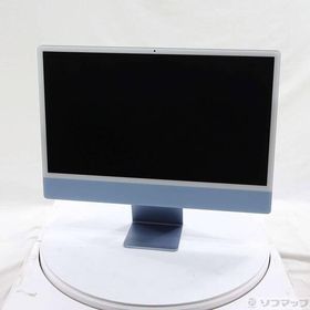 〔中古〕Apple(アップル) iMac 24-inch Mid-2021 MGPK3J／A Apple M1 8コアCPU_8コアGPU 8GB SSD256GB ブルー 〔26.3 Tahoe〕〔262-ud〕