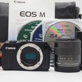 キャノン Canon EOS M Mirrorless Digital Camera Black 18-55mm Lens [美品] #Z5897A