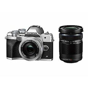 【中古】OLYMPUS ミラーレス一眼カメラ OM-D E-M10 MarkIV EZダブルズームキット シルバー(ミラーレス一眼)