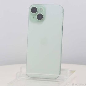 〔中古〕Apple(アップル) iPhone15 128GB グリーン MTMM3J／A SIMフリー〔262-ud〕