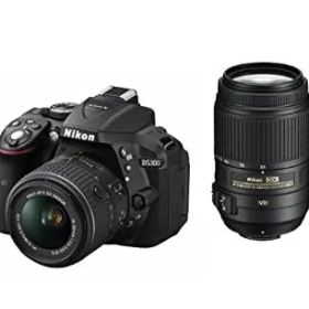 【中古】「非常に良い」Nikon デジタル一眼レフカメラ D5300 ダブルズームキット ブラック 2400万画素 3.2型液晶 D5300WZBK