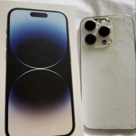 iPhone 14 Pro ホワイト 本体 背面割れアリ 動作確認済