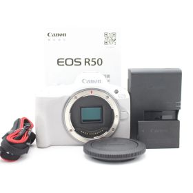 ショット数1000回以下！■ほぼ新品■ CANON ミラーレス一眼カメラ EOS R50 ボディホワイト EOS R50 WH ♯11718