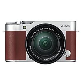 【中古】FUJIFILM ミラーレス一眼 X-A3 レンズキット ブラウン X-A3LK-XC-BW(ミラーレス一眼)