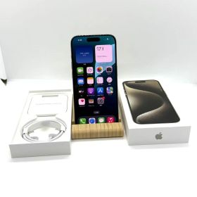 「Aランク」SIMフリー iPhone 15 Pro 128GB [ナチュラルチタニウム] MTU93J/A 外観美品