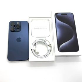 「Aランク」SIMフリー iPhone 15 Pro 128GB ブルーチタニウム 本体 電池最大容量100％