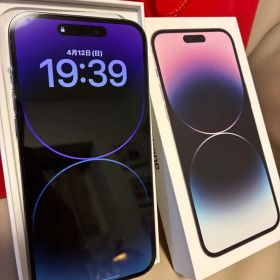 【美品】iPhone 14 Promaxディープパープル 箱付き
