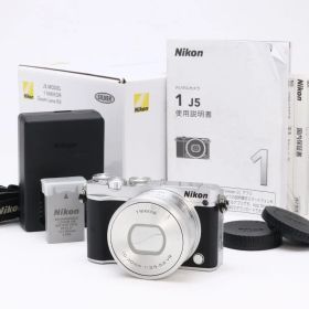 B+ (並品) Nikon ニコン 1 J5 1NIKKOR VR 10-30mm F3.5-5.6 パワーズームキット シルバー シャッター回数5,063 初期不良返品対応 44-113