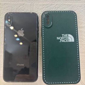 iPhone X スペースグレー + ケース付き256GB