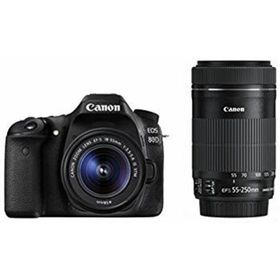 Canon デジタル一眼レフカメラ EOS 80D ダブルズームキット EF-S18-55 IS STM/EF-S55-250 IS STM付属 EOS80D-WKIT ggw725x(デジタル一眼)
