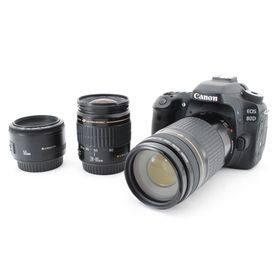 キヤノン(Canon)のCanon EOS80D 一眼レフカメラ標準&望遠&単焦点トリプルレンズセット(デジタル一眼)