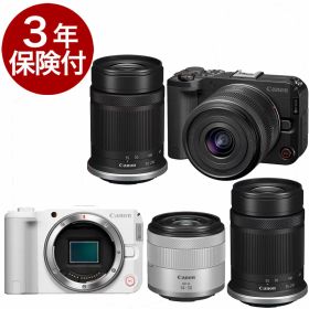 [3年保険付]キヤノン EOS R50Vダブルズームキット ブラック／ホワイト APS-Cサイズセンサーミラーレス一眼カメラRF-S14-30 IS STM PZ標準ズームレンズ＋RF-S55-210mm F5-7.1 IS STM望遠ズームレンズキット