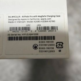 【中古】AirPods pro A2190※左充電不良