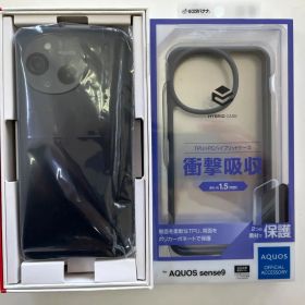 【GW特割】未使用 AQUOS sense9 ブラック｜SIMフリー｜新品ケース付｜即発送