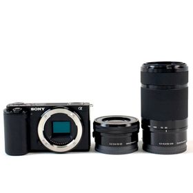 ソニー VLOGCAM ZV-E10Y ダブルズームレンズキット ブラック 中古(ミラーレス一眼)