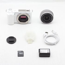 ソニー(SONY)のSONY ソニー ミラーレス一眼 ZV-E10 パワーズームレンズキットホワイト(デジタル一眼)