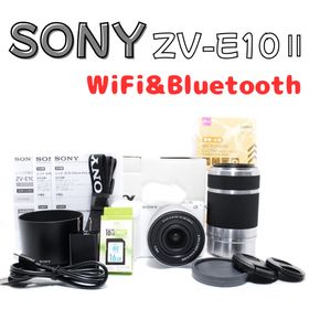 ソニー(SONY)の【新品級】SONY ZV-E10Ⅱ ダブルズームセット ホワイト 付属品完備(ミラーレス一眼)