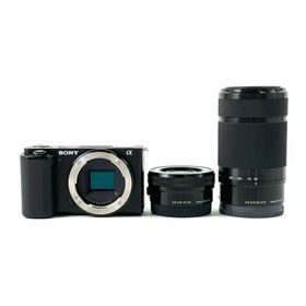 ソニー VLOGCAM ZV-E10Y ダブルズームレンズキット ブラック 中古(ミラーレス一眼)