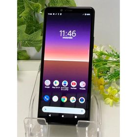 美品 SIMフリー ワイモバイル A001SO Xperia 10 II ブラック 64GB/4GB スマホ本体 A9671