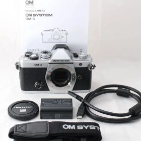 ☆新品級・ショット数1291☆ OM SYSTEM オリンパス ミラーレス一眼カメラ OM-3 ボディシルバー SLV #4871