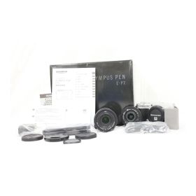 【美品 返品保証】 【シャッター回数347回】オリンパス Olympus PEN E-P7 ブラック 14-42mm 40-150mm ミラーレス一眼 e7121
