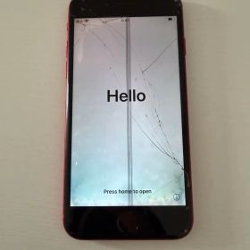 iPhone 7 (赤) 画面ひび割れあり ジャンク品