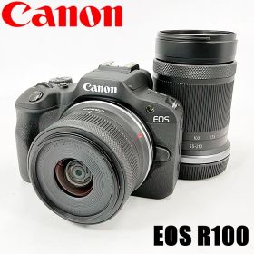 【美品】キヤノン CANON EOS R100 ダブルズームキット ミラーレス カメラ 中古