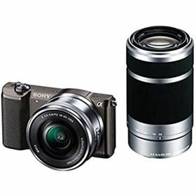 ソニー ミラーレス一眼 α5100 ダブルズームキット E PZ 16-50mm F3.5-5.6 OSS + E 55-210mm F4.5-6.3 OSS ブラウン ILCE-5100Y-T(ミラーレス一眼)