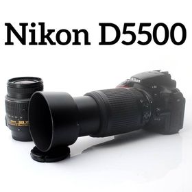 ニコン(Nikon)のスマホ転送OK✨Nikon D5500 ダブルズーム 手振れ補正 初心者安心(デジタル一眼)