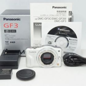 良品 Panasonic パナソニック LUMIX DMC-GF3 ボディ ミラーレス一眼カメラ ホワイト 元箱付 260416n