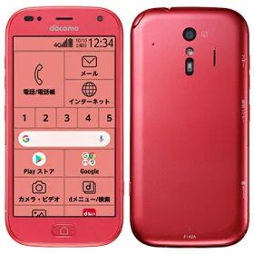 【中古】Bランク【やや傷や汚れあり】 SIMフリー F-42A らくらくスマートフォン ピンク 利用制限〇(白ロム) 送料無料