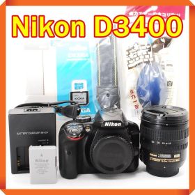 Nikon D3400 一眼レフカメラ スマホ転送 シングルレンズセット